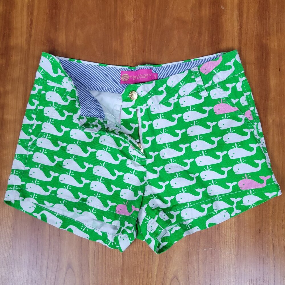 MacBeth Collection by Margaret Josephs "Oh Whale" Cotton Jean Shorts - S - Picture 3 of 12